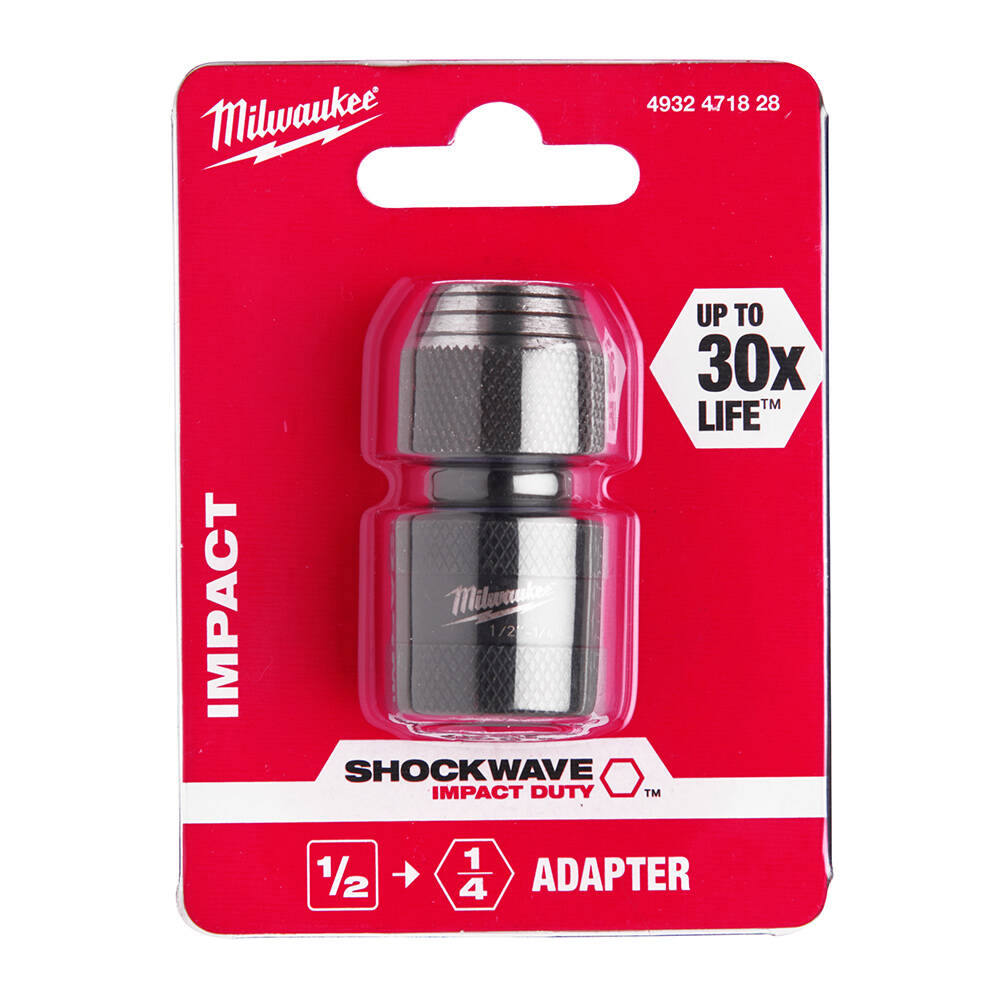 MILWAUKEE BITS UÇ ADAPTÖRÜ 1/2 SDDEN 1/4 GEÇIS SHOCKWAVE